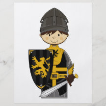 Niedlicher schwarzer Kreuzfahrer-Ritter-Flyer