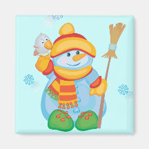 Niedlicher Snowman-Magnet für das Geben