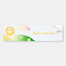 Niedlicher Sonne kawaii Cartoon Auto Aufkleber