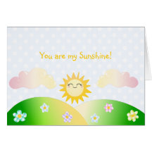 Niedlicher Sonne kawaii Cartoon Grußkarte
