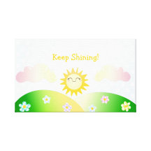 Niedlicher Sonne kawaii Cartoon Gespannter Galeriedruck