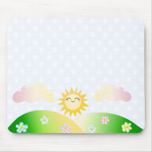 Niedlicher Sonne kawaii Cartoon Mousepads