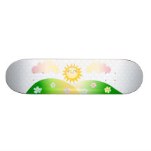 Niedlicher Sonne kawaii Cartoon Skateboarddeck