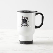 Niedlicher spähender Raccoon-Becher Teehaferl