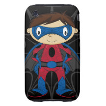Niedlicher Superhero-Junge iPhone 3 Tough Etuis