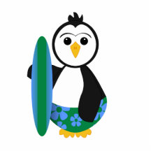 Niedlicher SurferPenguin Photofiguren