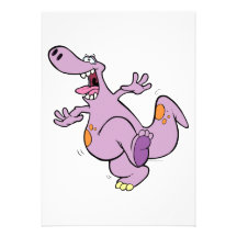 niedlicher tanzender Dino-Dinosaurier-Cartoon Ankündigungen