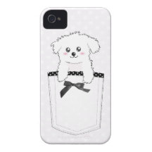 Niedlicher Taschen-Welpen-Hund Case-Mate iPhone 4 Hüllen