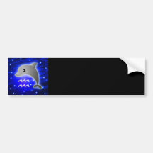 Niedlicher Wassermann-Tierkreis Auto Sticker