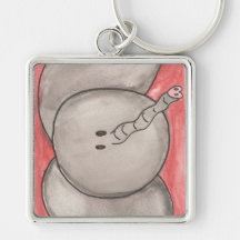 Niedlicher Watercolor-Cartoon-Elefant Keychain Schlüsselbänder