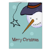 Niedlicher WeihnachtsprimitivesSnowman Grußkarten