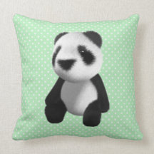Niedliches Bärn-Sitzen des Panda-3d Kissen