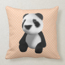 Niedliches Bärn-Sitzen des Panda-3d Kissen