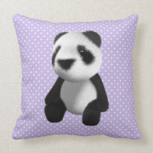 Niedliches Bärn-Sitzen des Panda-3d Zierkissen