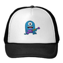 niedliches blaues Monster guitarist.png Retrokultkappen