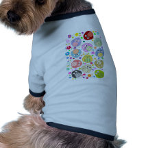 Niedliches Eulen- und Blumenmuster Hund Shirts