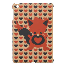 Niedliches Fox und Herzen iPad Minifall