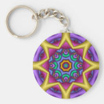 Niedliches Fraktal starry Keychain Schlüsselbänder