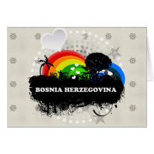 Niedliches fruchtiges Bosnien-Herzegowina Karte