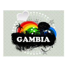 Niedliches fruchtiges Gambia Postkarte
