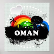 Niedliches fruchtiges Oman Posterdrucke