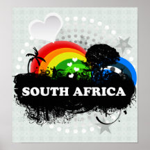 Niedliches fruchtiges Südafrika Plakate