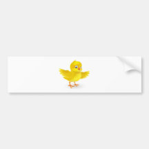 Niedliches glückliches kleines gelbes Ostern-Küken Auto Sticker