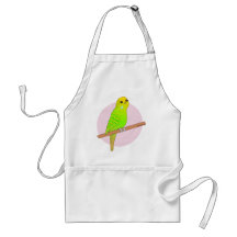 Niedliches grünes Budgie Schürzen