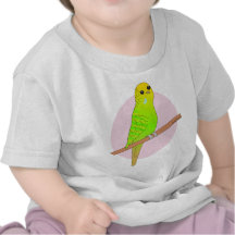 Niedliches grünes Budgie T-shirts