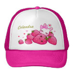 Niedliches Häschen mit kawaii Erdbeeren - personal Baseball Kappe
