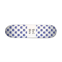 Niedliches Katzenmuster. Dunkelblau. Skateboard Bretter