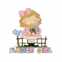 Niedliches kleines Blumen-Mädchen Fotofigur