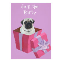 Niedliches kleines Mops-Geschenk Ankündigung