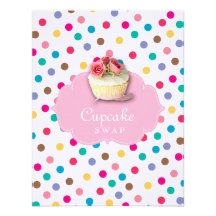 Niedliches Kuchen-Party laden Polka-Punkt-rosa Ros Einladungen