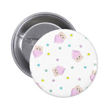 Niedliches Kuchenmuster Buttons