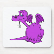 Niedliches lila Drache-Baby Mousepads