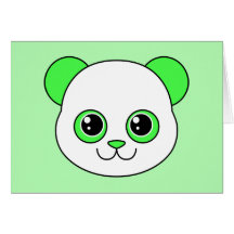 Niedliches Panda-Grün Apple Karten