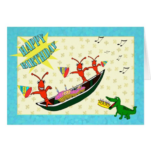 Niedliches Panzerkrebs-und Alligatoralles Gute zum Grußkarte