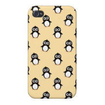 Niedliches Penguinmuster - goldenes Gelb iPhone 4/4S Cover
