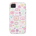 Niedliches retro Garten-Blumen-Sommermuster iPhone 4/4S Case