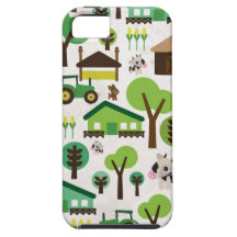 Niedliches retro Vieh scherzt Muster iphone 5 Fall iPhone 5 Etuis