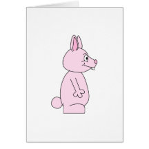 Niedliches rosa Häschen-Kaninchen Karten