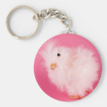 Niedliches rosa Ostern-Küken Schlüsselbänder