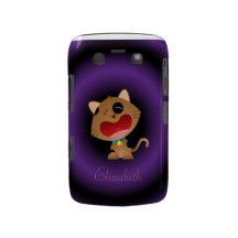 Niedliches schreiendes Cartoon-Kätzchen personalis Blackberry Bold Case