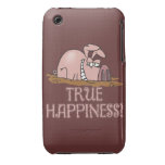 niedliches Schwein des wahren Glückes im Schlamm-C iPhone 3 Cover