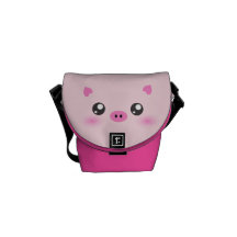 Niedliches Schwein-Gesicht - kawaii Minimalismus Kurier Taschen