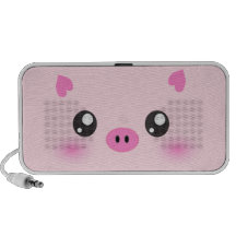 Niedliches Schwein-Gesicht - kawaii Minimalismus Notebook Speaker