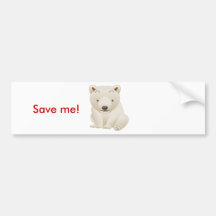 Niedliches und Cuddly Baby-polarer Bär Auto Sticker