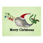 Niedliches Weihnachten Narwhal Postkarten
