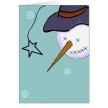 Niedliches Weihnachtsursprünglicher Snowman-freier Grußkarten